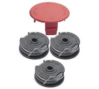 3 Pezzi Bobina,1 Pezzi Copri Bobina,Compatibile con Bosch ART 24, 27, 30 et ART 30-36,Ricambi per bobine di ricambio per tagliaerba 6 metro,Ø 1,65 mm