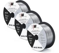 3 Pezzi Bobina di Filo Animato Flux in Acciaio E71T-GS, MIG MAG NoGas Senza Gas 0.8 Mm - 1 Kg
