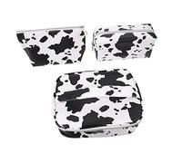 3 pezzi borsa cosmetica con stampa a mucca, grandi borse per trucchi in leggero, per donne per viaggi e casa, soluzione pratica ed elegante per il vostro