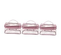 3 pezzi Borsa per cosmetici Astuccio per trucchi trasparente Borse per cosmetici trasparenti da toilette Borsa per cosmetici Borsa per trucchi grande Borsa per trucchi piccola Sacchetti tras