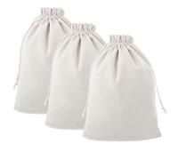 3 Pezzi Borsa per il Pane Ecologica 40 x 30 cm in Lino e Cotone - Sacchetto Portapane Salvafreschezza per la Conservazione