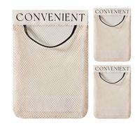 [3 pezzi] Borsa Portaoggetti Lavabile Da Appendere Alla Parete, Tasche Portaoggetti Rete Sospese, Organizer Per Guardaroba, Borse In Rete Per Articoli Da Toeletta, Giocattolo Da Bagno, Verdura, Frutta