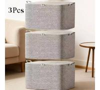 3 pezzi Borse di stoccaggio pieghevoli con coperchio di grande capacità, borse di stoccaggio per il trasloco primaverile, borse di stoccaggio per l'imballaggio del trasloco domestico, design salvaspaz