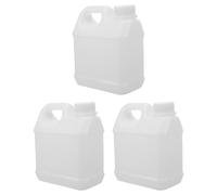 3 Pezzi Bottiglia Chimica 1l in Plastico, Manico Ergonomico e Tappo | Bottiglia Olio 1 Litro, Stoccaggio per Detergenti e Colla, Forma Piatta, Uso in Cantiere e Campeggio