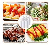 3 pezzi Bottiglie da 4 once con tappo in plastica e strumento di misurazione, contenitori dosatori rotanti per ketchup, senape, salsa BBQ, condimento per insalata, olio d'oliva, adatti per ristoranti 