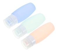 3 Pezzi Bottiglie da Viaggio in Silicone 90ml, Set Ricaricabile | Shampoo e Balsamo, Leggero e Portatile, Multiuso, Tre Pezzi per Igiene Personale