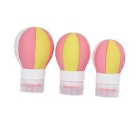 3 pezzi bottiglie da viaggio in silicone a forma di mongolfiera ricaricabili per lozione, shampoo, gel doccia per viaggi, fitness