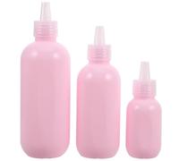 3 Pezzi Bottiglie da Viaggio Rosa in Plastica, Set per Liquidi | Riutilizzabili Pratiche, per Shampoo, Bagnoschiuma e Detergenti Viso per Trasferte di Lavoro e Palestra