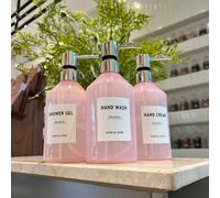 3 pezzi, bottiglie di plastica rosa ricaricabili da 500ml, set per la cura del bagno per shampoo, bagnoschiuma, balsamo - inodore, riutilizzabili 500mlPET