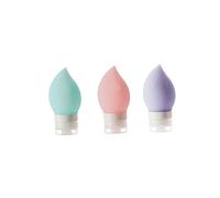 3 Pezzi Bottiglie Viaggio Silicone Contenitori per Liquidi Rosa e Riutilizzabili e Sicuri per Lozioni Saponi