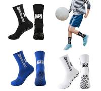 3 Pezzi Calzini Calcio Antiscivolo, Calzini Grip Calcio, Calzini Sportivi Antiscivolo per Calcio, Calzettoni Calcio Traspiranti, per uomo e donna, per calcio, pallacanestro, maratona, corsa (38-44)