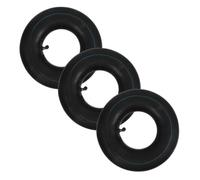 3 Pezzi Camera d Aria 4.10/3.50-4 con Valvola Piegata Nera in Gomma | Reforzata, Ritenzione Aria e Prevenzione Perdite, per Giardino e Prato, Compatibile con Carri e Tosaerba
