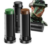 3 Pezzi Camouflage Face Paint Sticks Kit, Pittura Per Il Mimetica Viso Mimetico Trucco Militare Dell'Esercito Di Olio Di Campo Militare All'Aperto (Nero, Marrone, Verde)