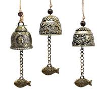 3 Pezzi Campana Appendere Vintage, Campanella a Vento, Windchime Vintage Campane, Vintage Wind Chimes Campana, Campana Feng Shui da Giardino, per Giardino di casa Hanging Good Luck Blessing