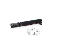 3 pezzi - Cannone Elettrico di Stelle Filanti 50 cm, Bianco - Effetto per Eventi