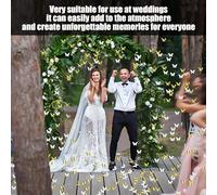 3 pezzi Cannone potenziato per coriandoli, Cannone per coriandoli per matrimonio a farfalla bianca, Lanciatore per feste, Cannone spara per carta per feste per compleanni, matrimoni, ecc.