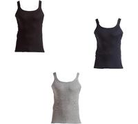 6 Pezzi Canottiera Coveri Uomo Spalla Stretta ET1105 in Cotone Costina, Bianco, 6/XL