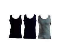 3 Pezzi Canottiera Enrico Coveri Uomo Spalla Larga ET1202 in Cotone Interlock