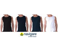 3 PEZZI CANOTTIERA NAVIGARE 511 SPALLA LARGA UOMO 100% COTONE JERSEY DA 4 A 10