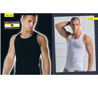 3 PEZZI CANOTTIERA SPALLA LARGA UOMO NAVIGARE 572 COTONE ELASTICIZZATO CANOTTA