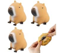 3 Pezzi Capybara Fidget Giocattolo, Giocattoli Squishy Capibara, Capybara Squishy Giocattolo da Spremere, Capybara Squeeze Fidget Toys, Per Giocattoli da per Bambini e Adulti