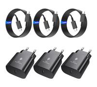[3 pezzi] Caricatore USB C 25 W con 2M cavo, spina USBC PD 3.0 Power Adapter Universale, Alimentatore USB C, Caricatore Rapido compatibile con iPhone 17/16/15/14/13, Samsung S26/S25/S24.