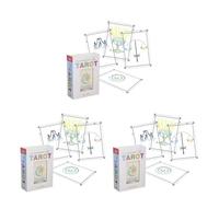 3 pezzi Carte dei Tarocchi Trasparenti, Mazzo di Carte dei Tarocchi for Età 8+ con Significati, Set di Mazzi for Allenamento con Libro Guida, Gioco di Divinazione Ideale for Principianti ed