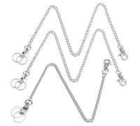 3 Pezzi Catena per Pantaloni Set, Catena a Portafoglio con portachiavi Appendere, Lungo Catena per Tasca per Uomo Donna, Portafogli Catena per Jeans Pantaloni Borsa Vestiti Accessori
