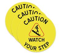 3 pezzi "Caution Watch Your Step", Giallo Cartelli di Avvertimento Segnaletica di Sicurezza Adesivo Acrilico Segnale di Avvertimento Segnale di Sicurezza Autoadesivo