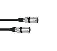 3 pezzi - Cavo Adattatore Audio XLR Maschio a Maschio Omnitronic 0,2 m Nero