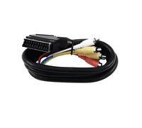 3 pezzi - Cavo Adattatore OMNITRONIC Scart a 6 RCA 1.5m per Audio e Video