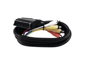 3 pezzi - Cavo Adattatore OMNITRONIC Scart a 6 RCA 1.5m per Audio e Video