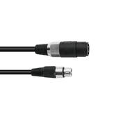 3 pezzi - Cavo Adattatore Speaker a XLR Femmina 1m Nero - OMNITRONIC