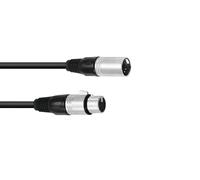 3 pezzi - Cavo Audio OMNITRONIC XLR 5 Poli, 1 m, Nero - Ideale per Impianti Prof