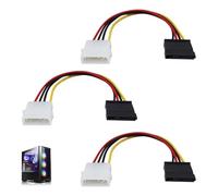 3 Pezzi Cavo Molex 4 Pin a SATA, Adattatore SATA a Molex 18 cm, Cavo di Alimentazione per HDD e Unità Ottiche, Connessione a Alimentatori ATX, Adatto per PC Desktop e Montaggio DIY