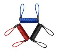 3 Pezzi Cavo Promemoria Blocco Per Caschi Da Bici, Protezione Antifurto Con Disco Per Moto, Scooter, Biciclette - Cavo Di Sicurezza Durevole Con Molla