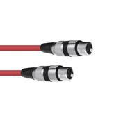 3 pezzi - Cavo XLR 3 Poli 5m Rosso OMNITRONIC - Cavo Audio Professionale per Eve