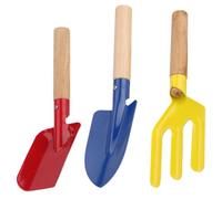 3 Pezzi Cazzuola da Giardinaggio Robusta e Leggera, Set Tre Pezzi | Manico in Legno e Parte in Metallo, per Lavorare il Suolo, Meno Soggetta a Piegarsi, Utensili da Giardino