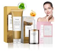3 Pezzi Centella Skincare Kit, Centella Detergente Viso, Centella Siero Viso, Centella Stick Mask, Madagascar Centella Skincare, Nutre, Minimizza i Pori, Adatto a Tutti i Tipi di Pelle