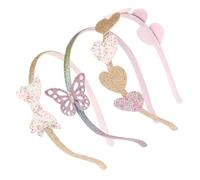 3 Pezzi Cerchietto per Cuore e Fiocco, Paillettes, Leggero | Farfalle Decorative, Non Tessuto e Ferro, Carnevale e San Valentino
