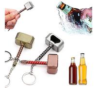3 Pezzi Chiave per Bevande Cavatappi, Birra e Bevande Apribottiglie, Thor Hammer Apribottiglie, Apribottiglie Martello di Thor, per Decorazioni Casa da Bar e Regali Creativi Gli Amanti Della Marvel