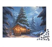 3 Pezzi Christmas Cabin Set Di Biancheria Da Letto Con Stampa 3D in Microfibra Con Chiusura A Strappo Winter Fairy Tale Style Per Tutte Le Stagioni Per Ragazzi E Ragazze 38x26cm/1000pcs