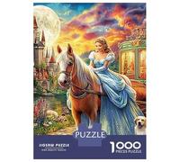 3 Pezzi Cinderella Scene Set Di Biancheria Da Letto Stampa 3d in Microfibra Con Chiusura A Strappo Princess on Horse with Dog Per Tutte Le Stagioni Per Bambini,Ragazzi E Ragaz 52x38cm/1000pcs