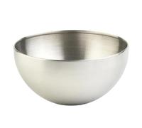 3 pezzi Ciotola in acciaio inossidabile Multiuso for insalata Zuppa di riso a doppia parete isolata termicamente Utensili for la tavola da cucina Per Servire(Silver,15cm)