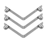 3 Pezzi Clip a Molla a V in Acciaio Inox per Stampelle e Bastoni | Ricambio Bloccaggio Sicuro, Supporto Stabile, Riduce Vibrazioni, per Uso Esterno e Lunghe Distanze