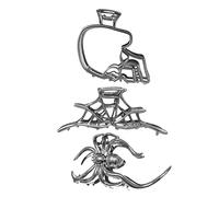 3 pezzi Clip per capelli spettrali - Claw di metallo horror | Women Skeleton Spider Hair Accessorio per ragazze Cosplay Home School Fall Outdoor Halloween Party Stage Performance