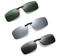 3 Pezzi Clip per Occhiali Polarizzati, Clip On Occhiali da Sole Unisex, Occhiali Sole Unisex Clip, UV400 Occhiali da Sole Polarizzati Clip, Clip Unisex Polarizzata Su Occhiali da Sole, per l'Esterno
