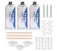 3 Pezzi Colla Epossidica Bicomponente 150 Ml Colla Bicomponente, Indurimento Rapido Di 5 Minuti, Resistente Al Calore, Sicuro E Facile Da Usare Per Incollare Metalli, Piastrelle, Legno