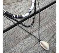 3 Pezzi Collana Pendente Coda Di Sirena E Conchiglia Di Moda D'epoca, Collana Estiva In Terracotta Con Perline Per Uomo, Collana Quotidiana Bohémien Surfer, Adatta Per Regali Di Gioielli Etsy Argilla