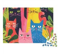 3 Pezzi Colorful Cats Set Di Biancheria Da Letto Con Stampa 3D in Microfibra Copripiumino Con Cerniera Colorful Cats & Dogs Art Per Tutte Le Stagioni Per Ragazzi E Ragazze 52x38cm/1000pcs